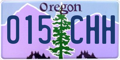 OR license plate 015CHH