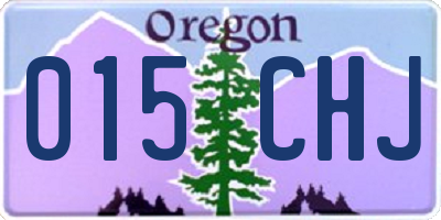 OR license plate 015CHJ