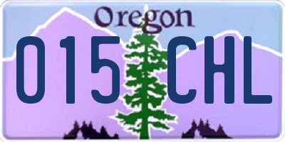 OR license plate 015CHL