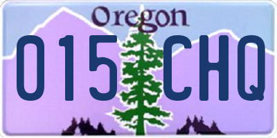 OR license plate 015CHQ