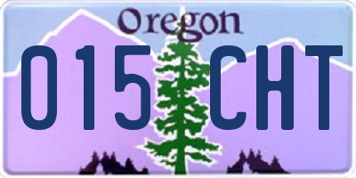 OR license plate 015CHT