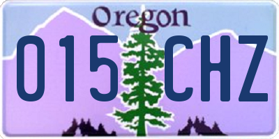 OR license plate 015CHZ