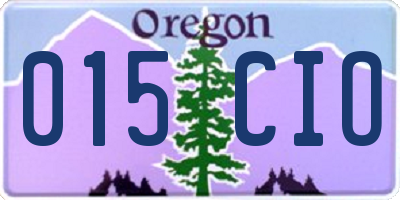 OR license plate 015CIO
