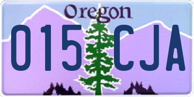 OR license plate 015CJA