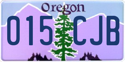 OR license plate 015CJB