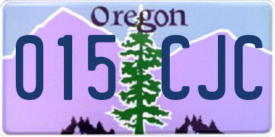 OR license plate 015CJC