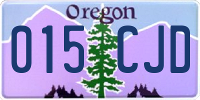 OR license plate 015CJD
