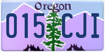 OR license plate 015CJI