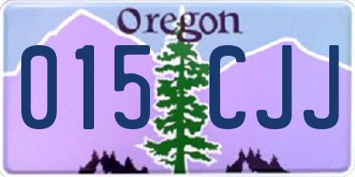OR license plate 015CJJ