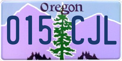 OR license plate 015CJL