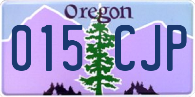 OR license plate 015CJP