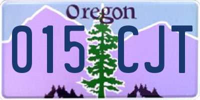 OR license plate 015CJT