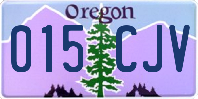 OR license plate 015CJV
