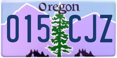 OR license plate 015CJZ