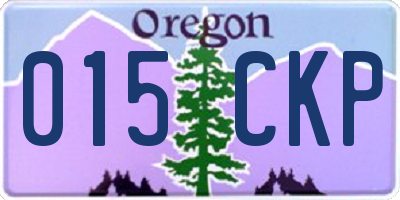 OR license plate 015CKP