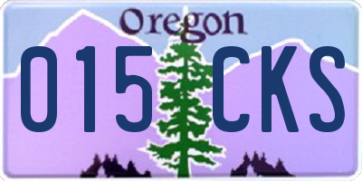 OR license plate 015CKS