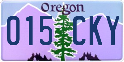 OR license plate 015CKY