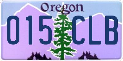 OR license plate 015CLB