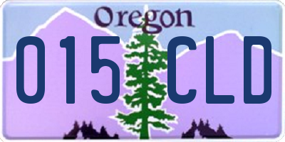 OR license plate 015CLD