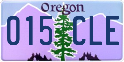 OR license plate 015CLE