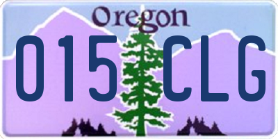 OR license plate 015CLG