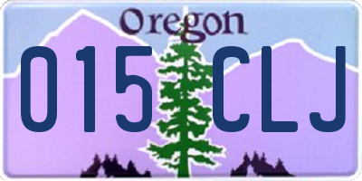 OR license plate 015CLJ