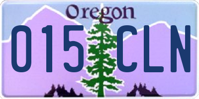 OR license plate 015CLN