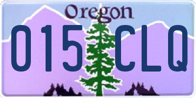 OR license plate 015CLQ