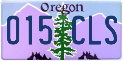 OR license plate 015CLS