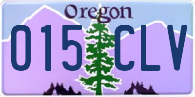 OR license plate 015CLV