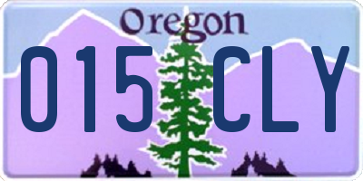 OR license plate 015CLY