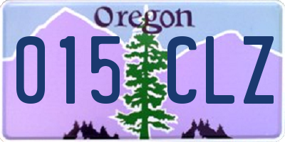 OR license plate 015CLZ