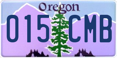 OR license plate 015CMB