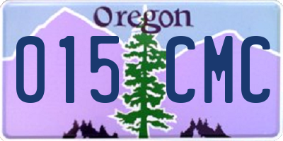 OR license plate 015CMC