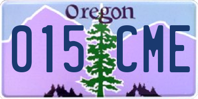 OR license plate 015CME