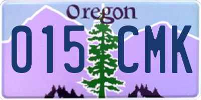 OR license plate 015CMK