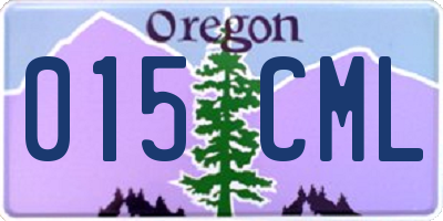 OR license plate 015CML