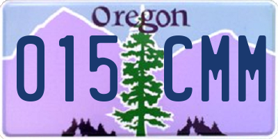 OR license plate 015CMM