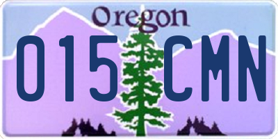OR license plate 015CMN