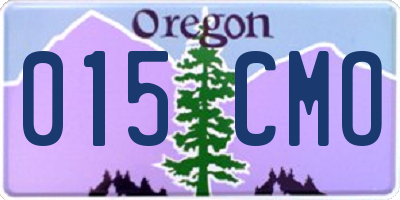 OR license plate 015CMO
