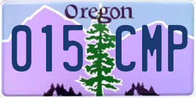 OR license plate 015CMP
