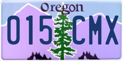 OR license plate 015CMX