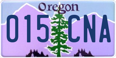 OR license plate 015CNA