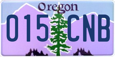OR license plate 015CNB