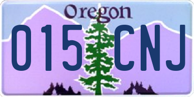 OR license plate 015CNJ