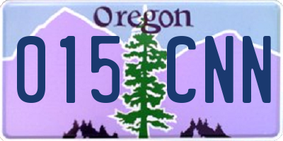 OR license plate 015CNN