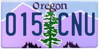 OR license plate 015CNU