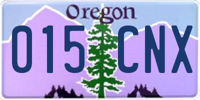 OR license plate 015CNX