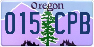 OR license plate 015CPB