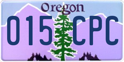 OR license plate 015CPC